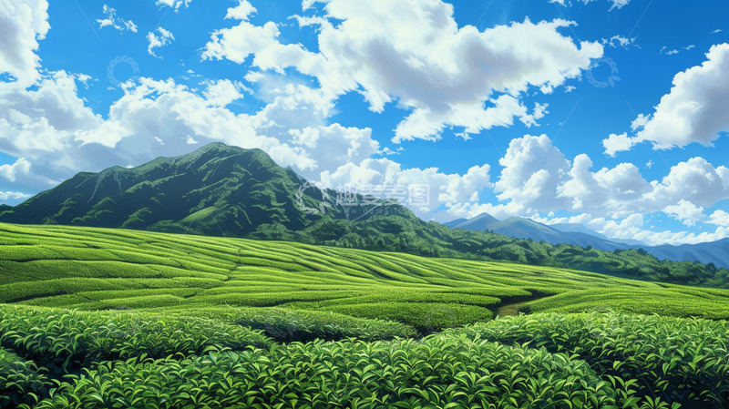 高清大图下载【趣麦麦图】实拍茶山高清图片