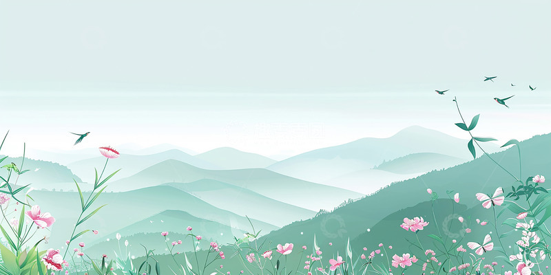 高清大图下载【趣麦麦图】-山水花草背景