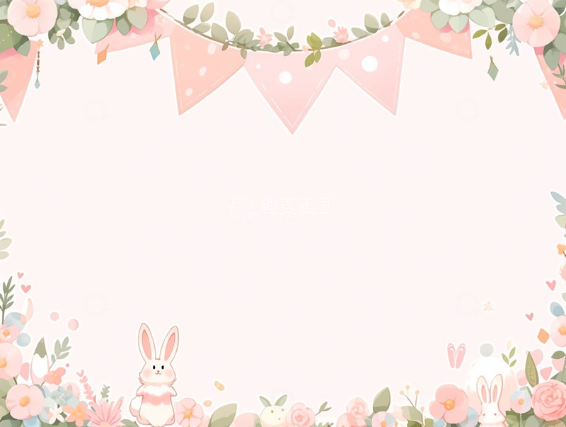 高清大图下载【趣麦麦图】复活节主体边框