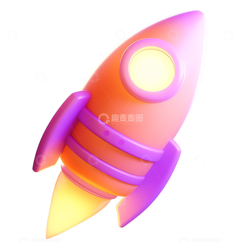 高清大图下载【趣麦麦图】科技立体火箭