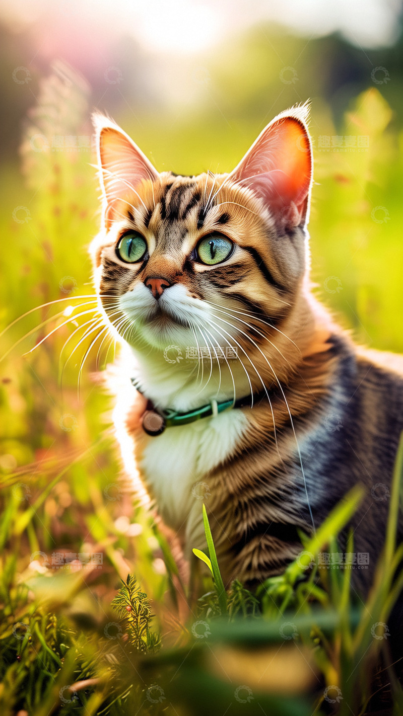 高清大图下载【趣麦麦图】草丛里的小猫摄影