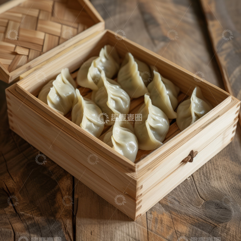 高清大图下载【趣麦麦图】手工蒸茏饺子