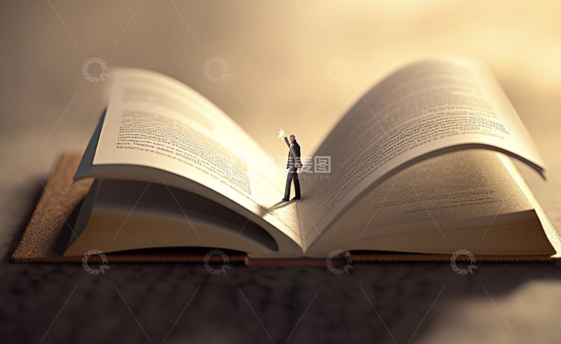 高清大图下载【趣麦麦图】读书日微缩景观