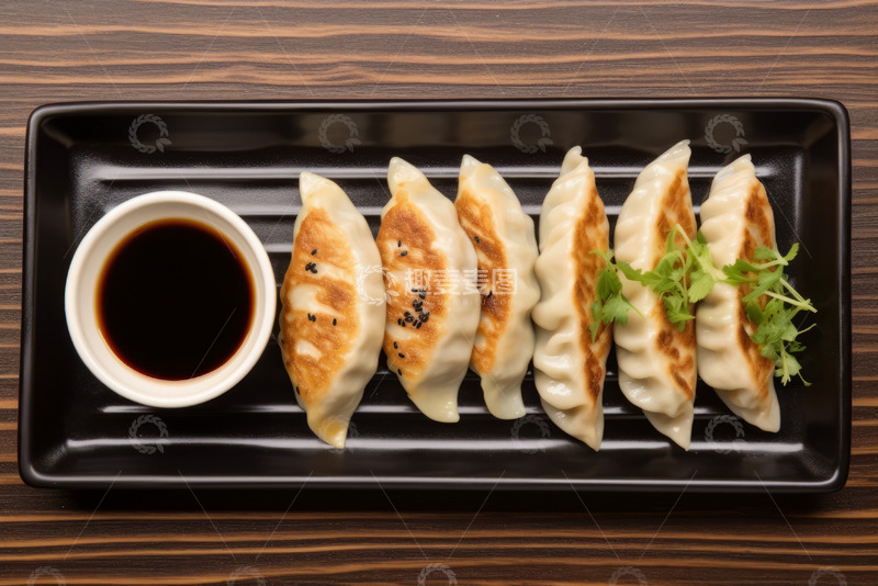 高清大图下载【趣麦麦图】日式美味煎饺