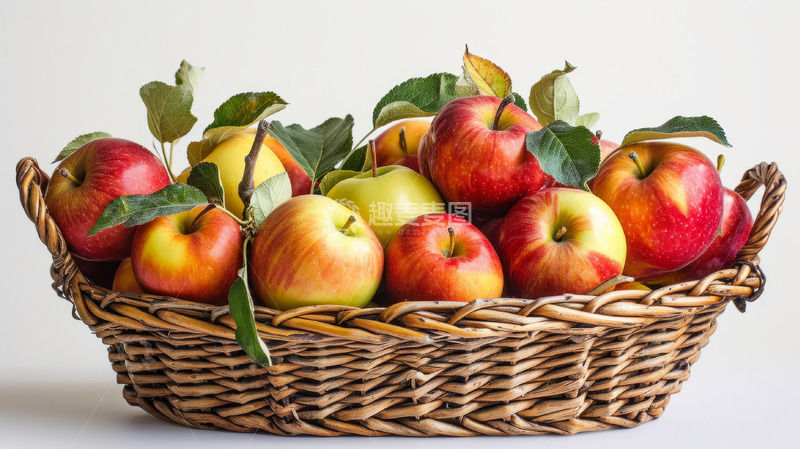 高清大图下载【趣麦麦图】篮子苹果水果