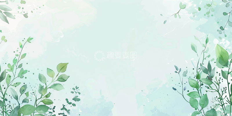 高清大图下载【趣麦麦图】绿色背景绿草边框