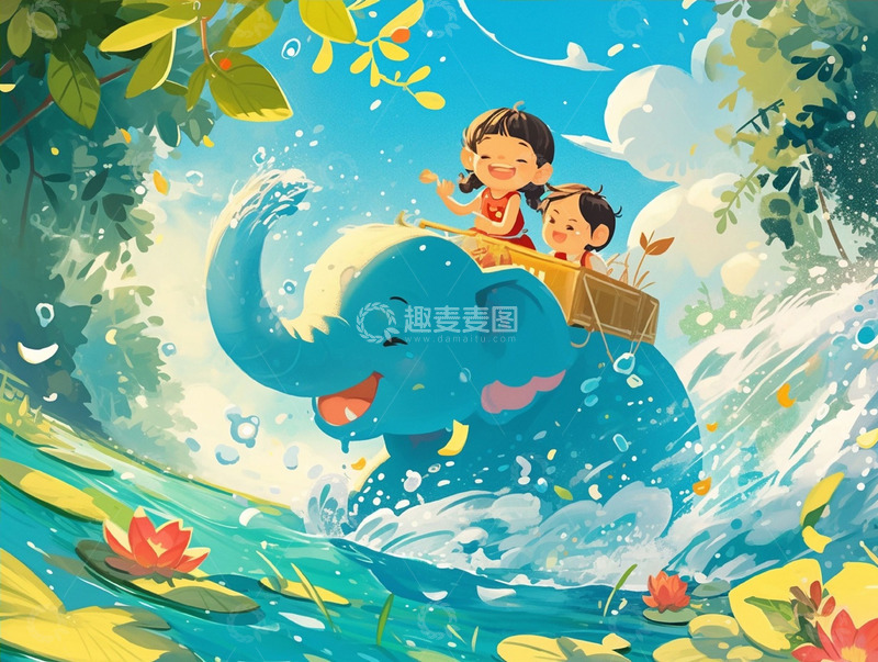 高清大图下载【趣麦麦图】泼水节活动场景