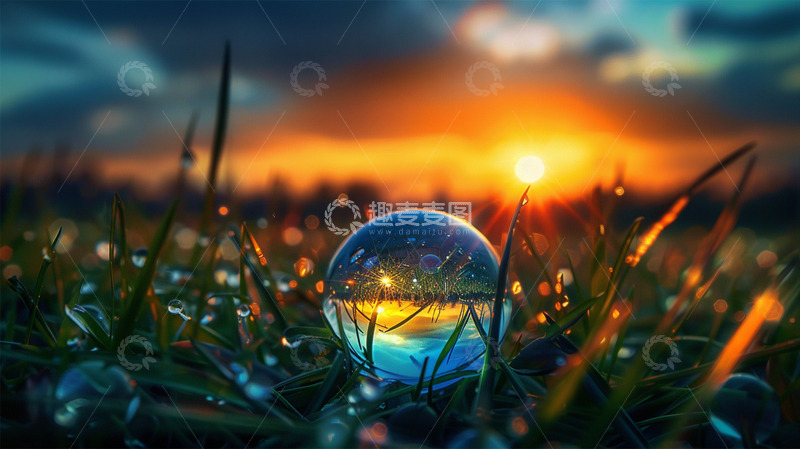 高清大图下载【趣麦麦图】太阳阳光绿色绿水唯美场景