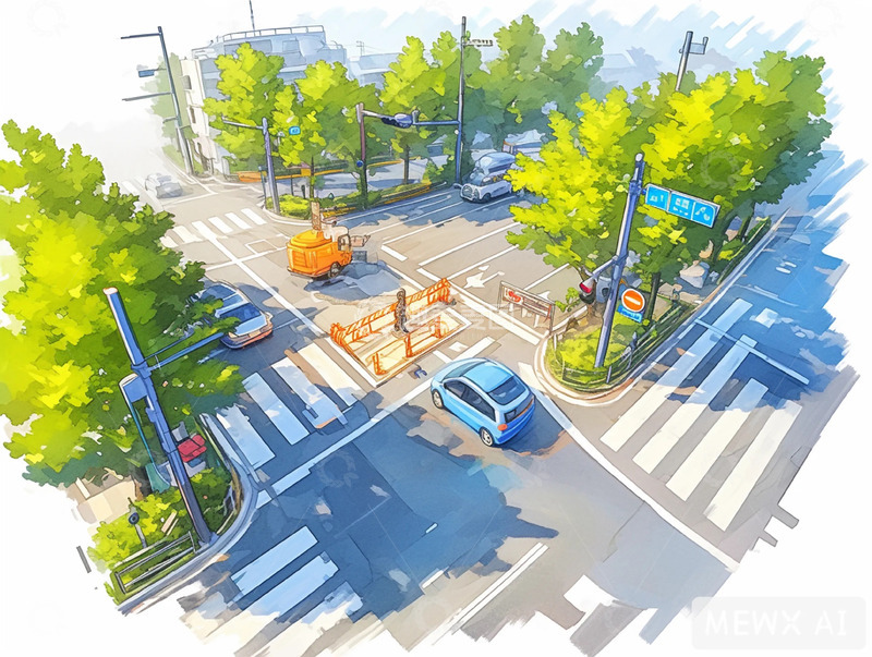 高清大图下载【趣麦麦图】城市道路交通