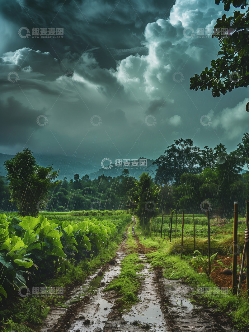 高清大图下载【趣麦麦图】春季谷雨农田背景