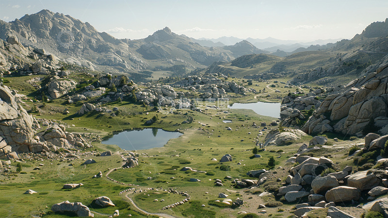 高清大图下载【趣麦麦图】春天山水绿色风景场景