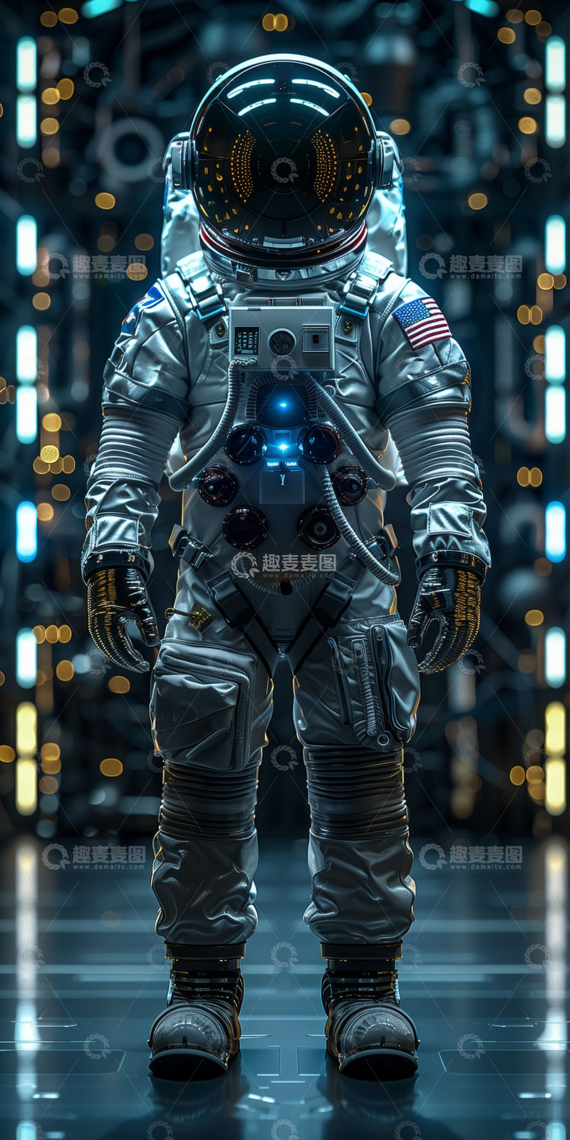 高清大图下载【趣麦麦图】航天宇航员背景
