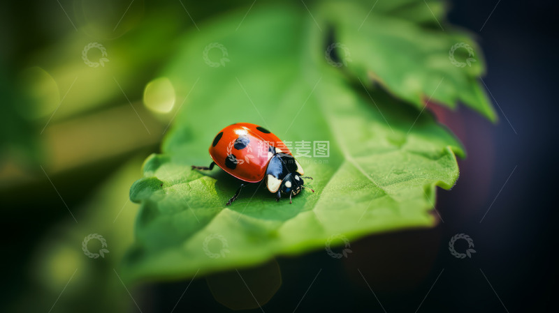 高清大图下载【趣麦麦图】七星瓢虫可爱