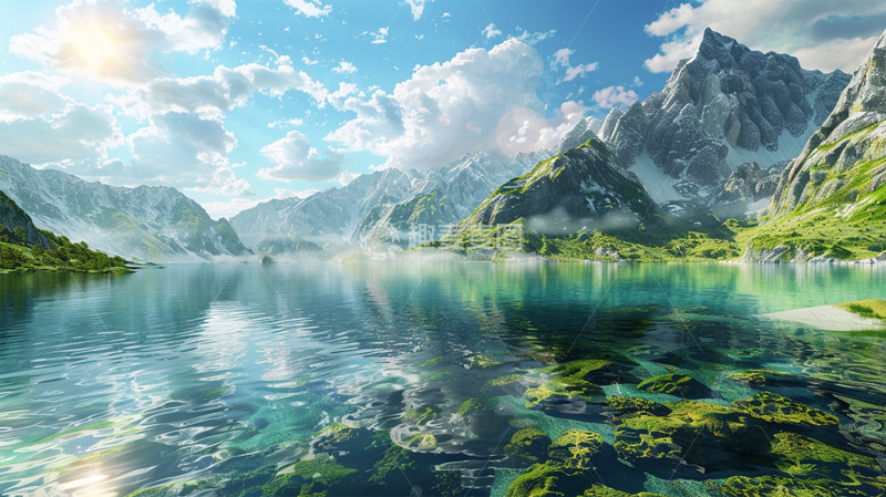 高清大图下载【趣麦麦图】春天山水风景湖水唯美场景