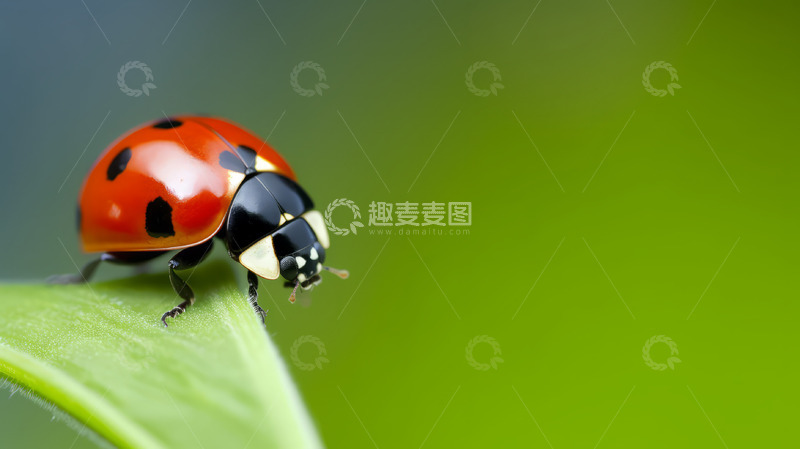 高清大图下载【趣麦麦图】春天七星瓢虫甲虫