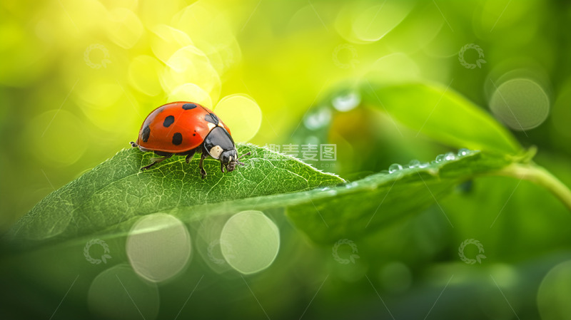高清大图下载【趣麦麦图】七星瓢虫摄影