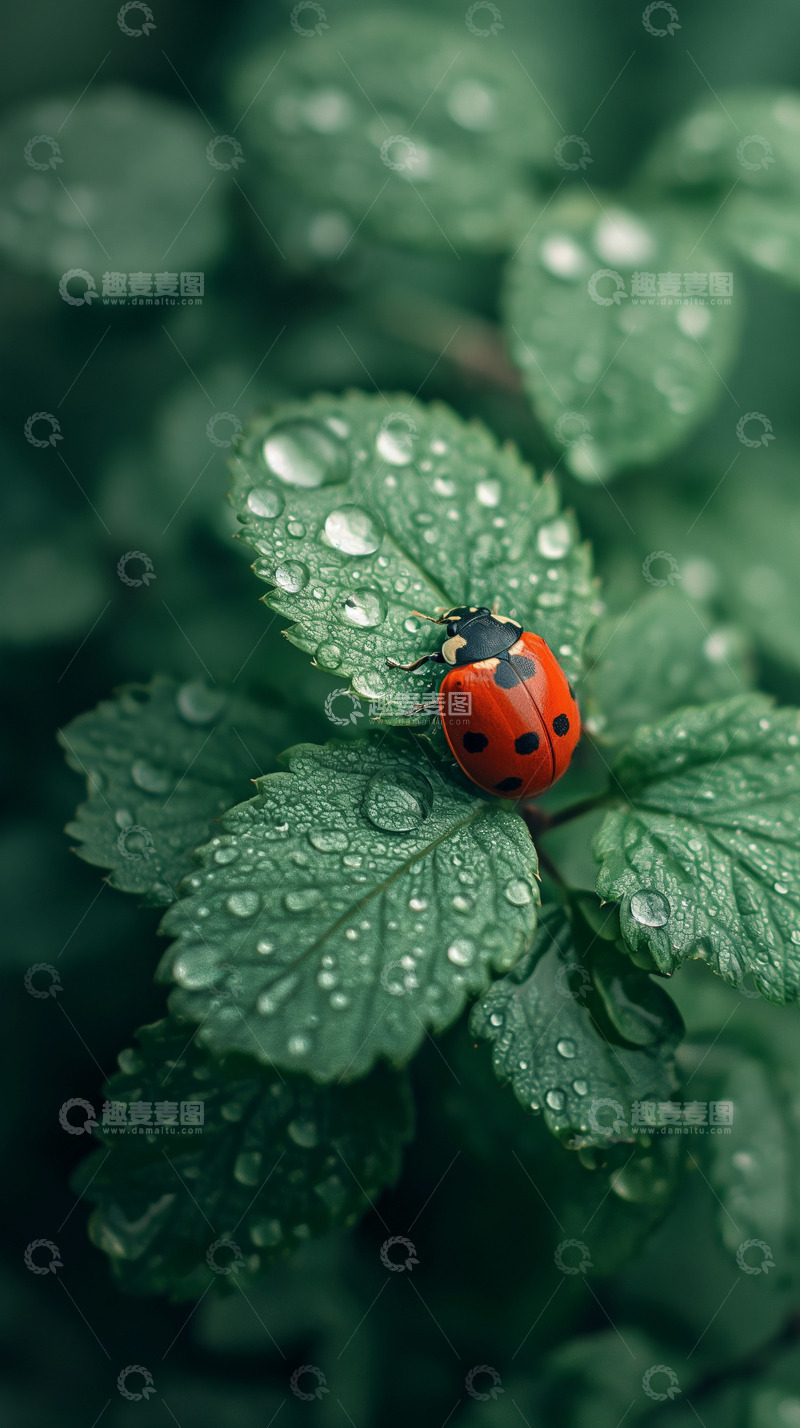 高清大图下载【趣麦麦图】红色七星瓢虫