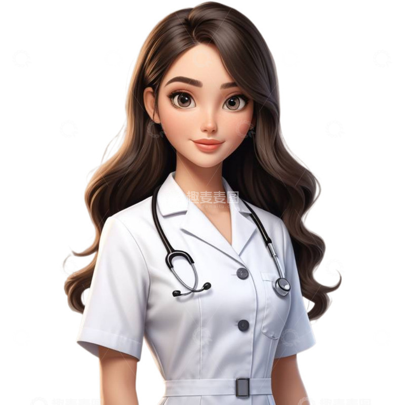 高清大图下载【趣麦麦图】卡通立体医生