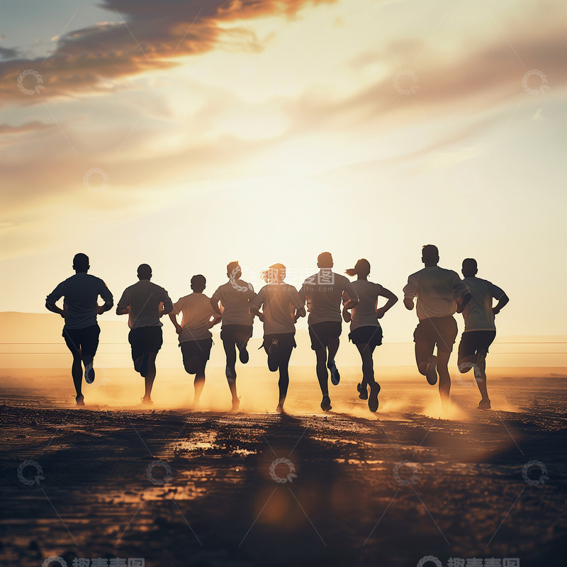 高清大图下载【趣麦麦图】年轻人奔跑背影背景