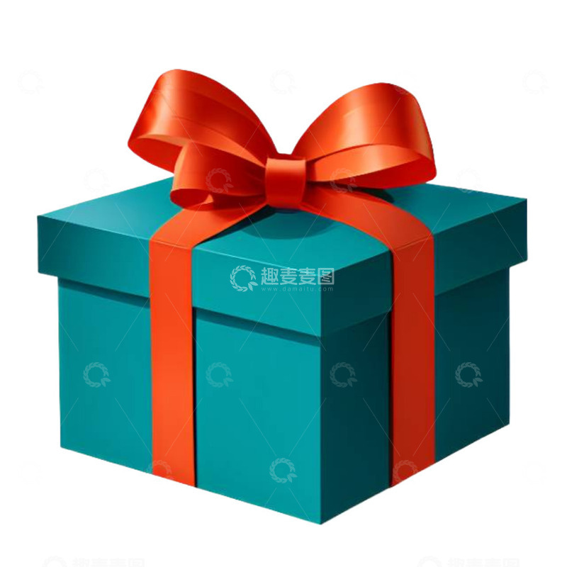 高清大图下载【趣麦麦图】蓝色礼盒包装