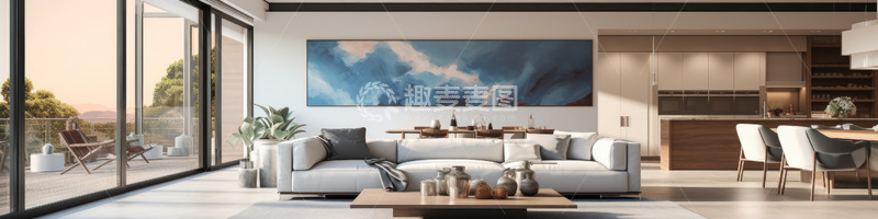 高清大图下载【趣麦麦图】布艺客厅室内装修