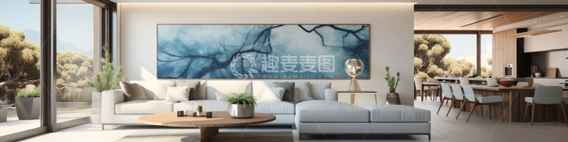 高清大图下载【趣麦麦图】现代客厅设计素材背景