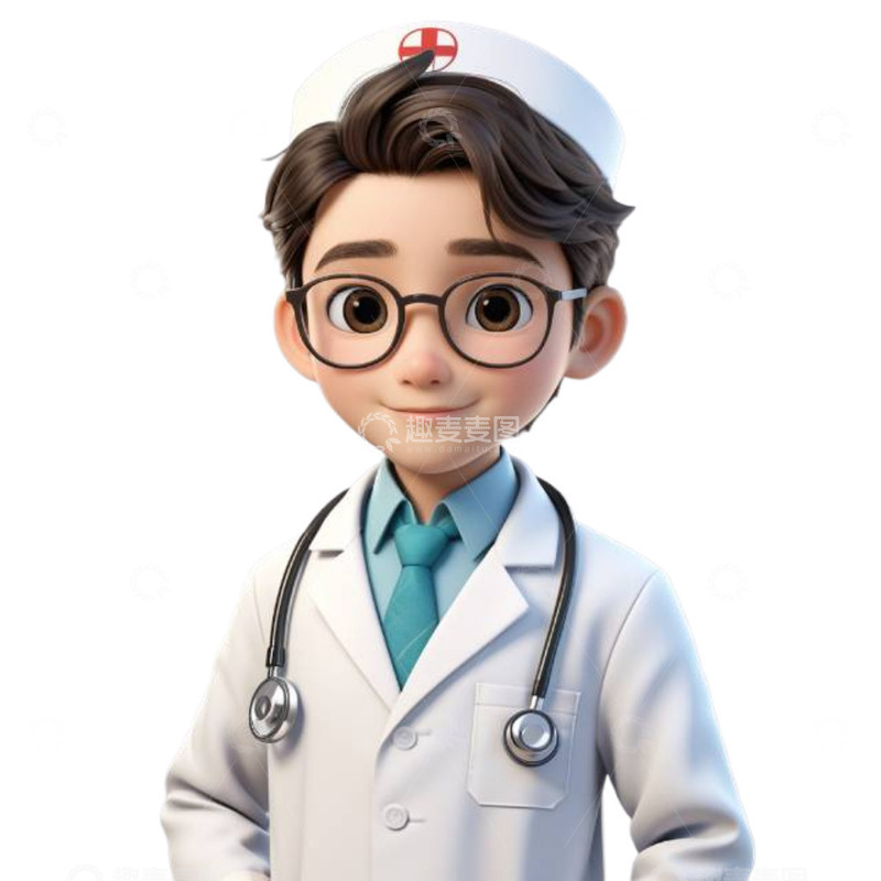 高清大图下载【趣麦麦图】卡通形象人物医生