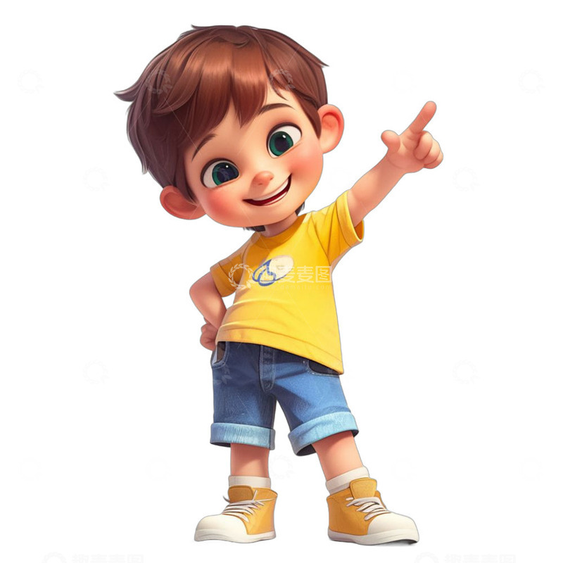 高清大图下载【趣麦麦图】可爱男生卡通人物