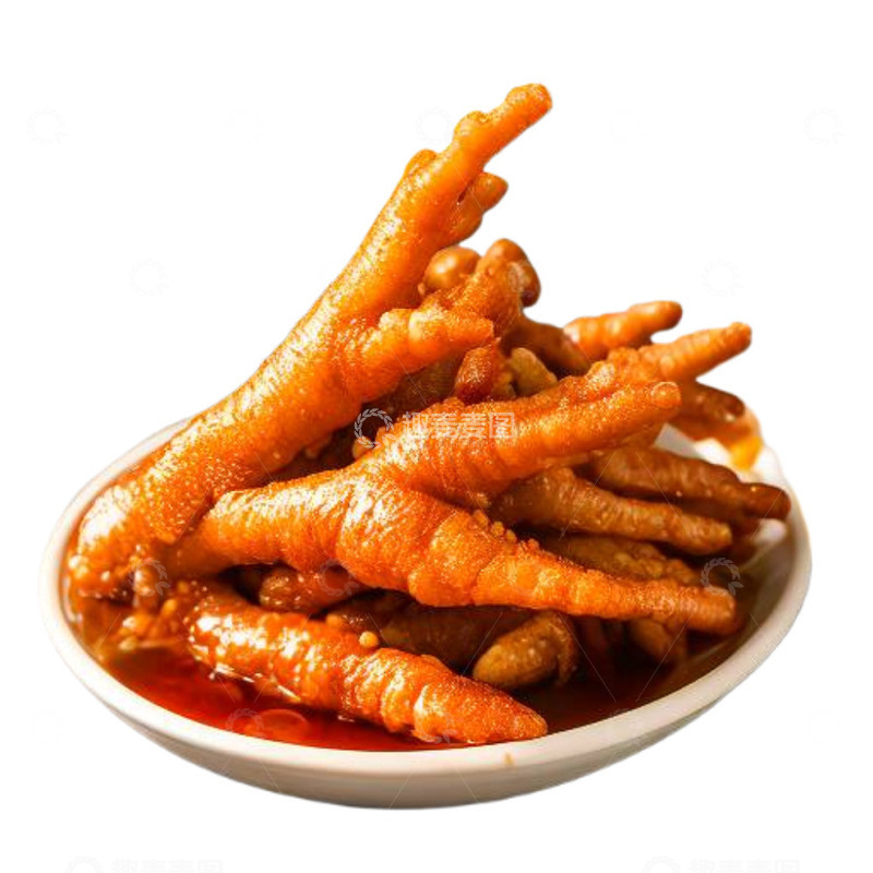 高清大图下载【趣麦麦图】美味辣味鸡爪