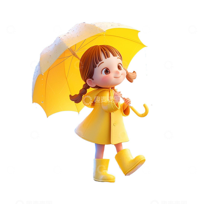 高清大图下载【趣麦麦图】雨伞与儿童组合