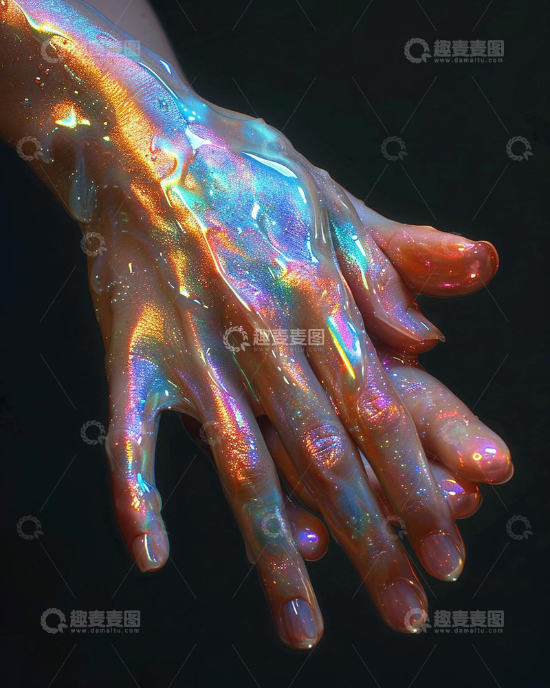 高清大图下载【趣麦麦图】珠光色手部手模艺术