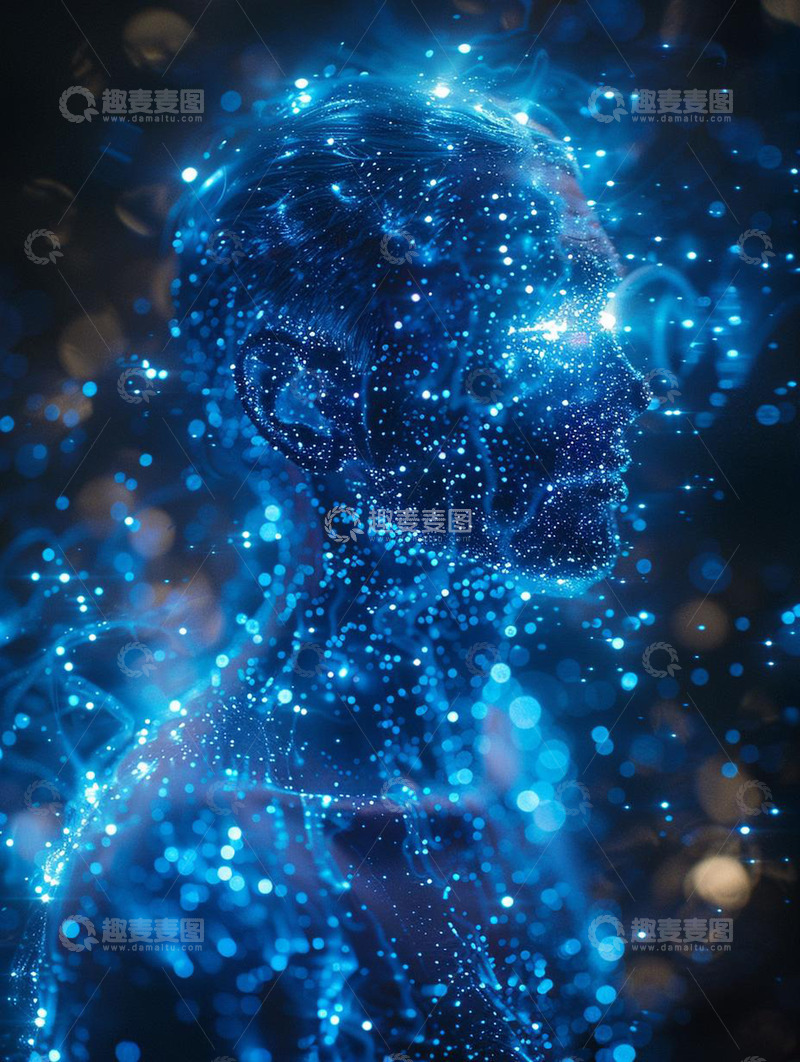 高清大图下载【趣麦麦图】AI科技智能光效粒子