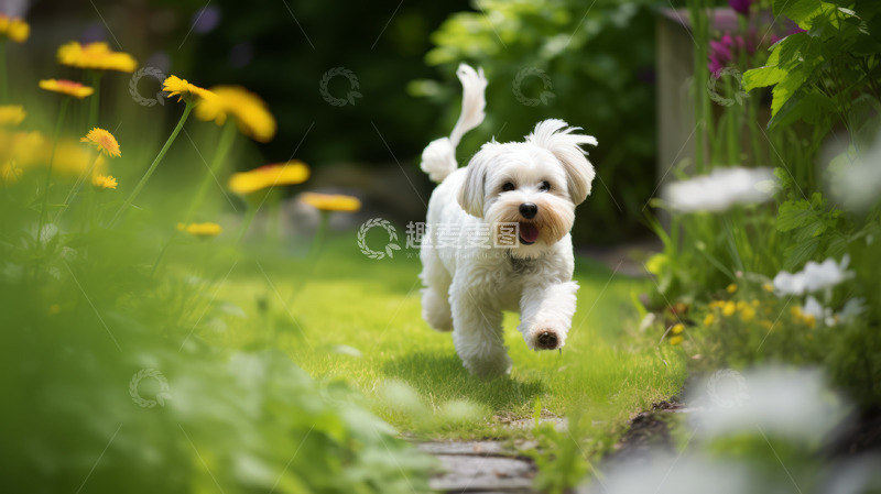 高清大图下载【趣麦麦图】小狗宠物草地绿色