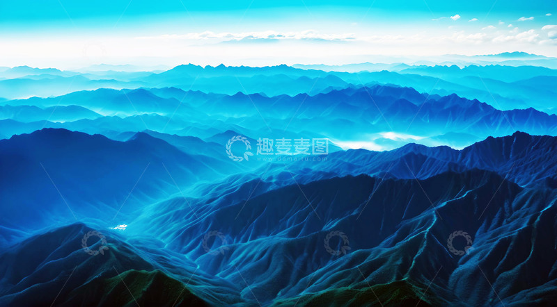 高清大图下载【趣麦麦图】俯视山脉大气