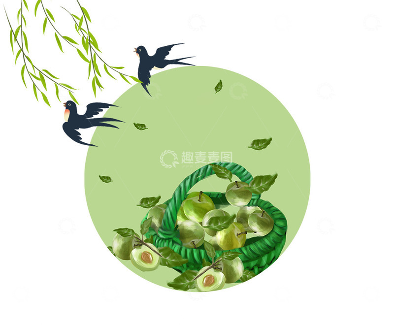 高清大图下载【趣麦麦图】芒种节气元素