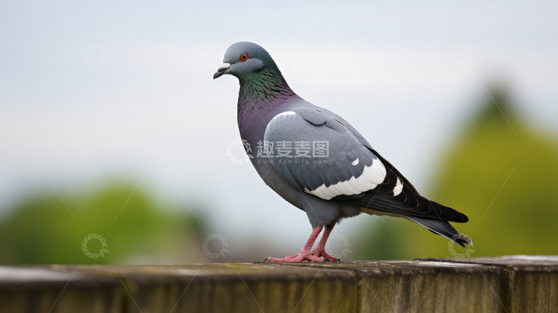 高清大图下载【趣麦麦图】羽毛野生动物户外动物鸽子