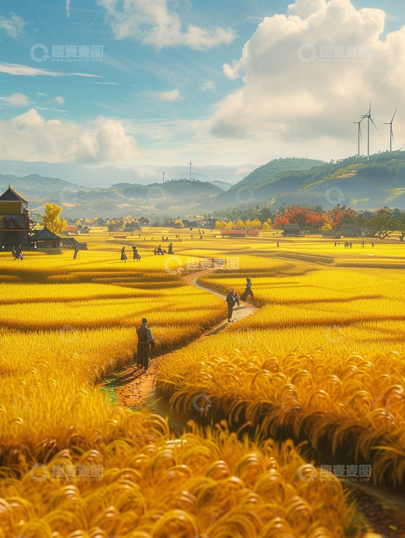 高清大图下载【趣麦麦图】劳动节劳作的人们
