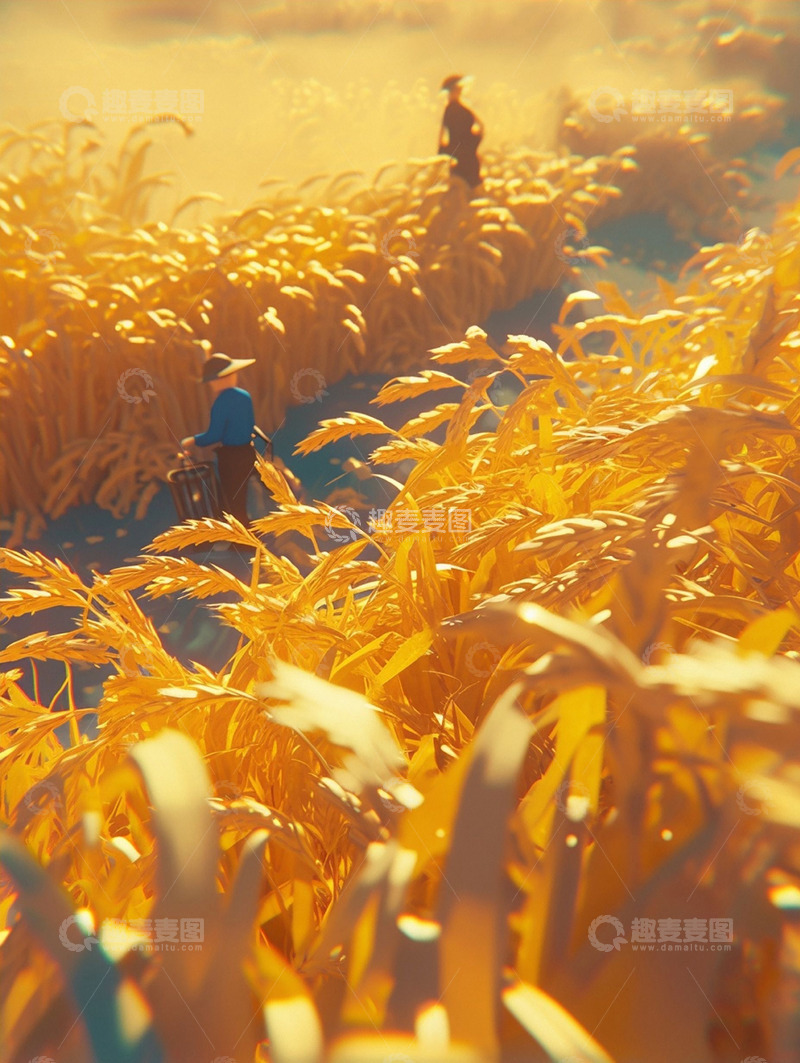 金色麦田微缩景观