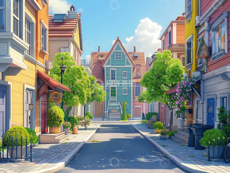 高清大图下载【趣麦麦图】城市街道建筑