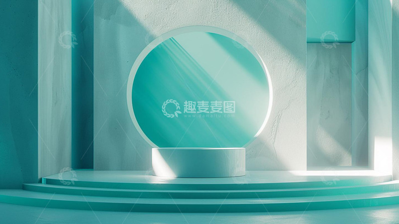 高清大图下载【趣麦麦图】白绿相间背景舞台展示图片