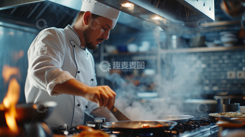 高清大图下载【趣麦麦图】实拍厨师下厨