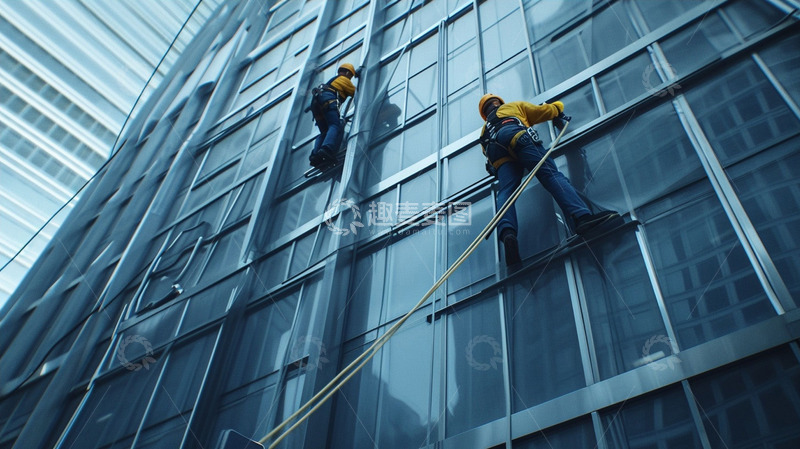 劳动节高空作业的人