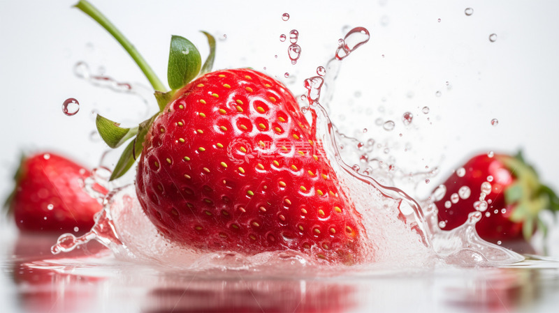 高清大图下载【趣麦麦图】水草莓静物微距拍摄红色