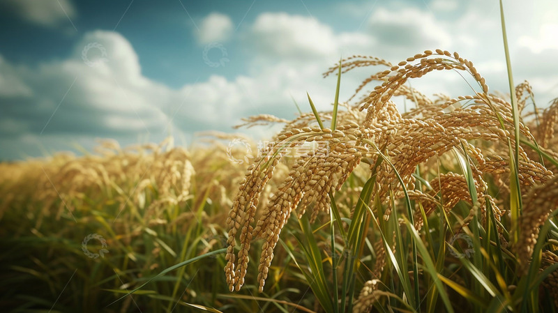 高清大图下载【趣麦麦图】田里麦穗特写