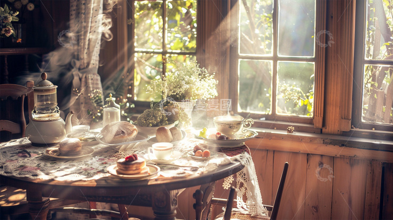 高清大图下载【趣麦麦图】早餐美食阳光唯美场景