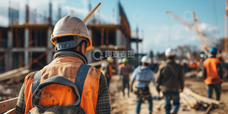 劳动节工地工作人员