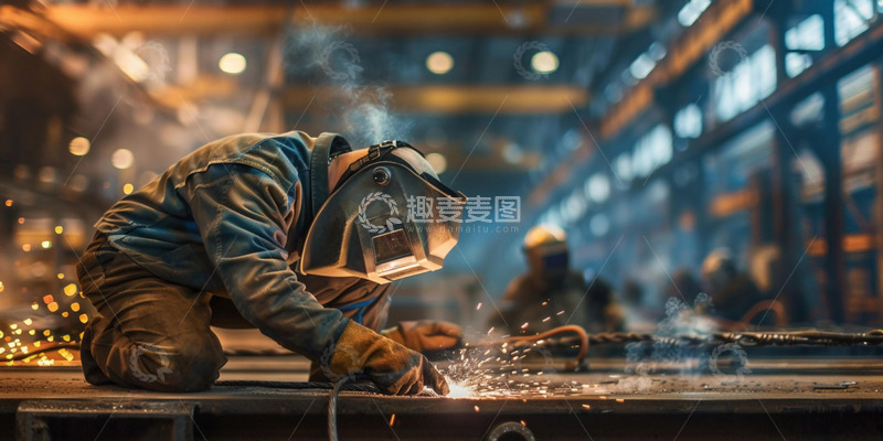 实拍电焊工作人员