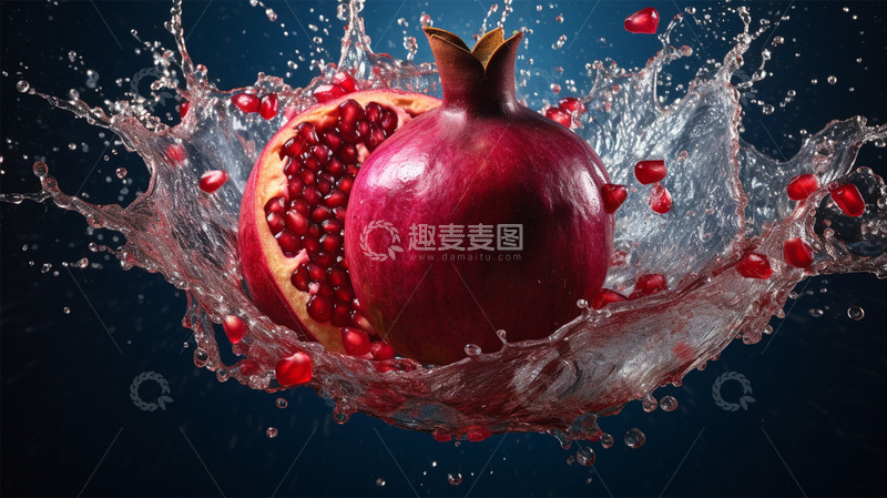 高清大图下载【趣麦麦图】水石榴静物微距拍摄红色