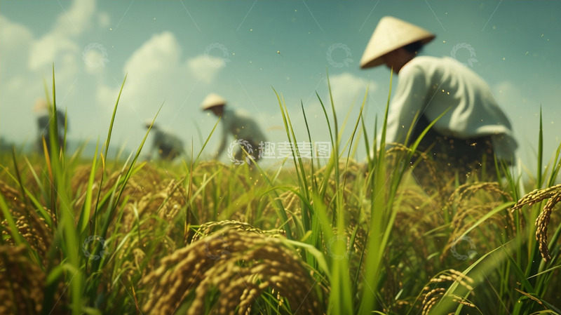 劳动节稻穗实拍