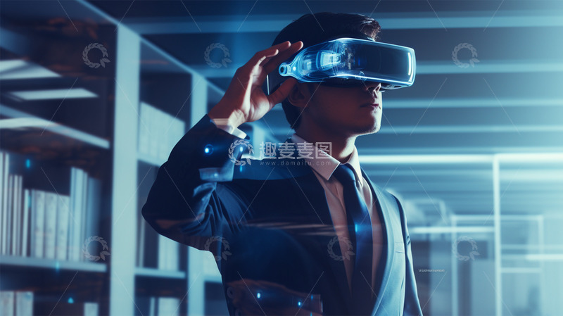 高清大图下载【趣麦麦图】未来科技商务西装人物男场景